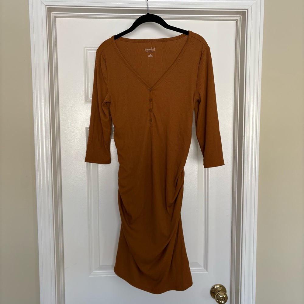 Isabel Maternity by Ingrid & Isabel Rust Brown Maternity Dress